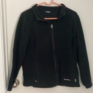 Eddie Bauer black full zip fleece in XL.